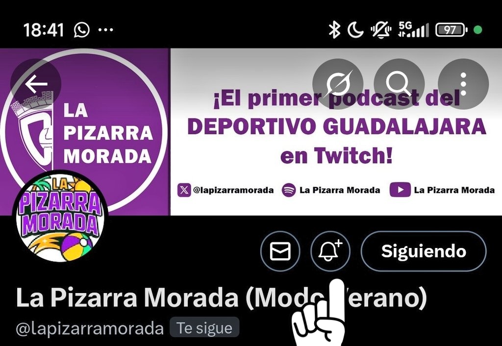 La Pizarra Morada (@lapizarramorada) on Twitter photo Pues en unos 20 mins os desvelamos un nuevo fichaje en el CDG Promesas.
Dale a la campanita para NO PERDERTELO.
<a href="/deporguada/">C.D. Guadalajara 🟣⚪️</a> Pues en unos 20 mins os desvelamos un nuevo fichaje en el CDG Promesas.
Dale a la campanita para NO PERDERTELO.
<a href="/deporguada/">C.D. Guadalajara 🟣⚪️</a>