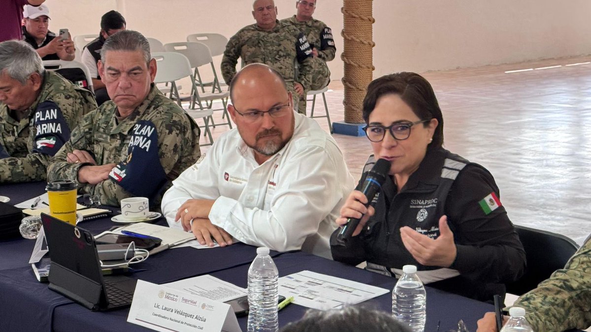 gobtam's tweet photo. El gobernador @Dr_AVillarreal, participó de forma virtual, mientras que de manera presencial encabezaron los trabajos el secretario general de Gobierno, Héctor Villegas y la coordinadora nacional de Protección Civil, Laura Velázquez Alzúa. https://t.co/K6pk2rfDiP