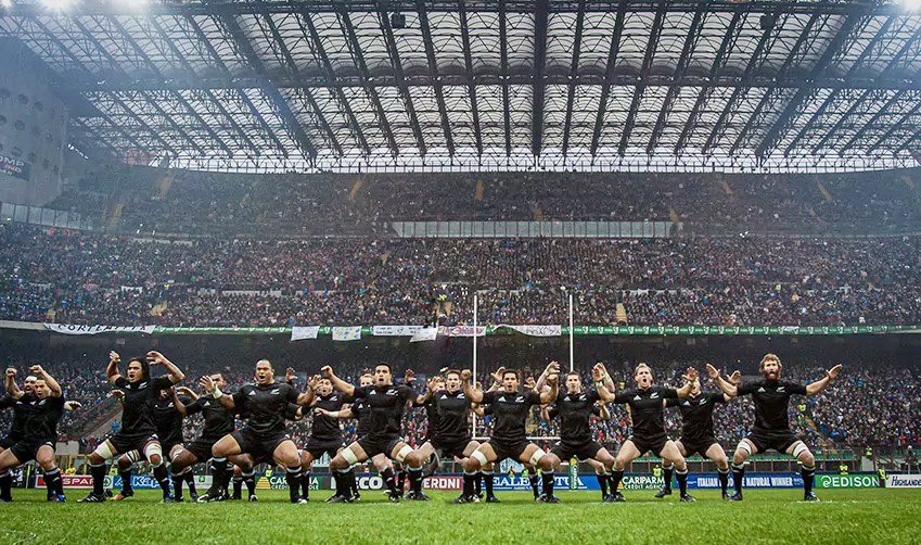 🏉 The New Zealand All Blacks perform the Haka in front of a sell-out 80,000 San Siro crowd in 2009