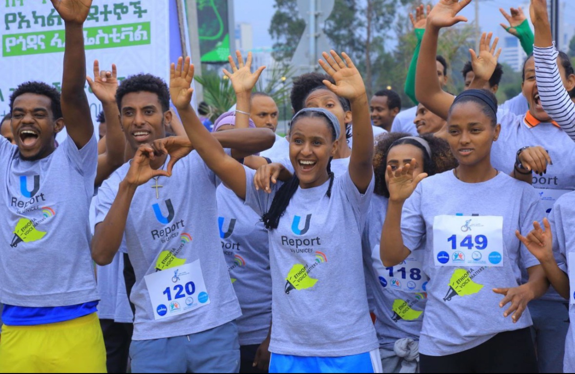 carolbarebo's tweet photo. #UReporters in #AddisAbaba #Ethiopia had a race, i am so happy to see this. Kudos @HiwotGebey72779 and team at #AddisAbaba City Sports Bureau and all the young people that took part! Y'all are champions. 🏅 https://t.co/wLC6pT6zMT