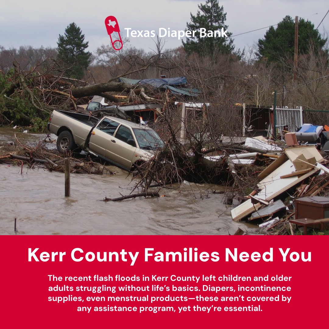 TXDIAPERBANK's tweet image. Kerr County needs urgent help.
850 rescued, thousands displaced—many with babies or elderly loved ones.
They need diapers & incontinence supplies now.
Every dollar counts → bit.ly/4nB6bcG
#KerrCounty #TexasFlood #TexasHillCountry #GuadalupeRiver #PrayForTexas