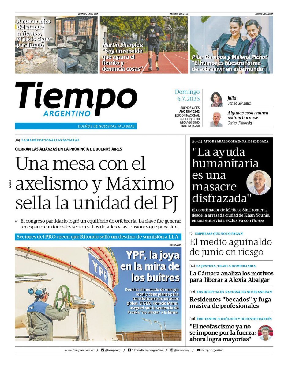 EricCalcagno's tweet image. #FelizDomingo de #TiempoArgentino!!! El diario semanal que dura siete días!!! El momento para compartir análisis y reflexiones con personas que suelen tener mascotas vivas. Así que compre, lea, apoye y difunda #TiempoArgentino!!! Chasgracias