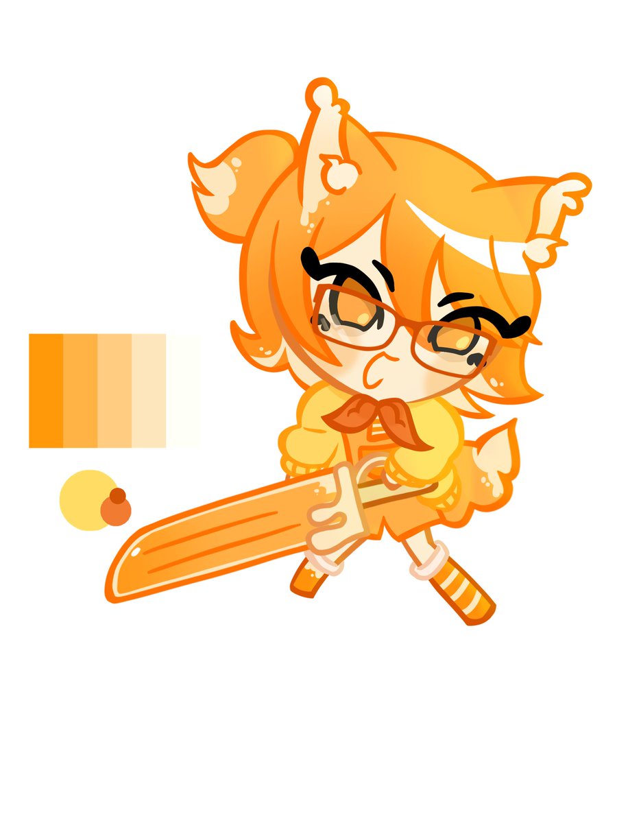 akimp4_'s tweet image. My cookie run oc/sona, creamsicle cookie!!