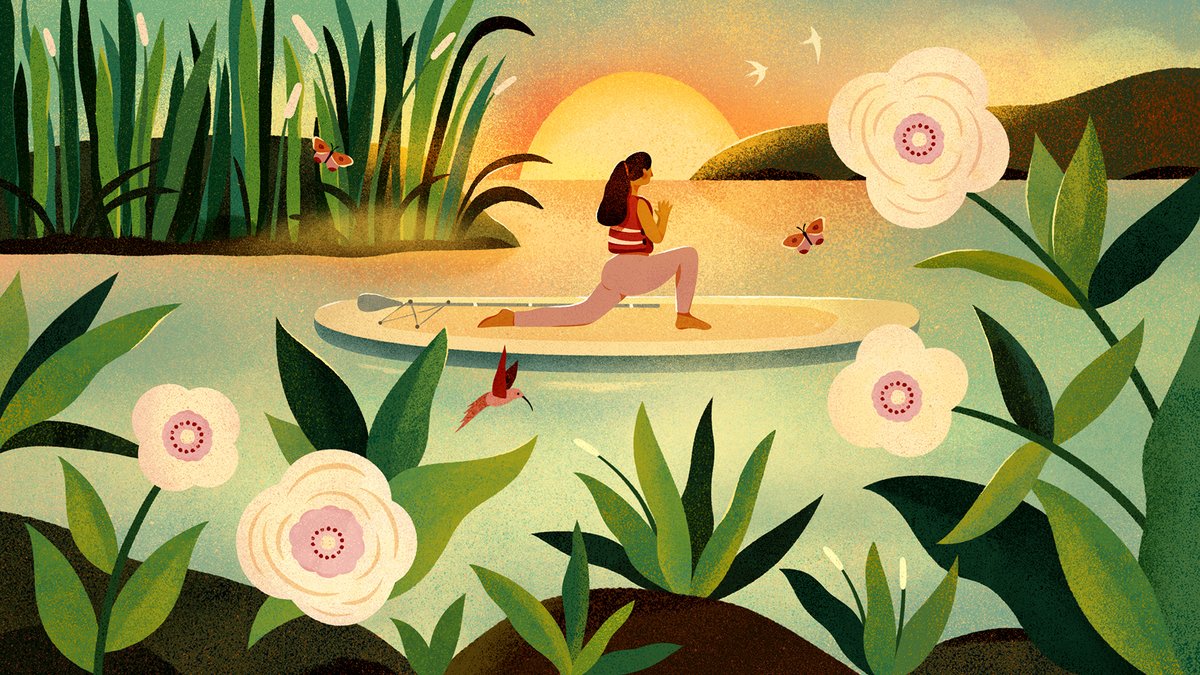 _illustrationX's tweet image. Bárbara Tamilin creates a peaceful illustration marking International Yoga Day, created for Huawei’s navigation app landing page.
Read the story: ow.ly/iKKm50Wlbb0
#WEAREILLUSTRATIONX #illustration #yoga #wellbeing #huawei #digital #app #BárbaraTamilin