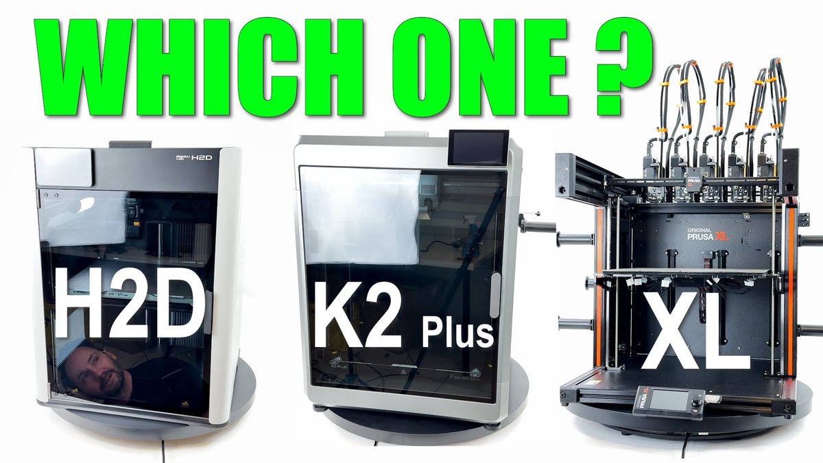 Albert is 247printing (@247_printing) on Twitter photo Hell yeah, great to be back at it - new video:
Bambu H2D vs Prusa XL vs Creality K2 Plus — Deep Comparison!
That's a long one - kindly watch here:
youtu.be/TppUOQXXh5I Hell yeah, great to be back at it - new video:
Bambu H2D vs Prusa XL vs Creality K2 Plus — Deep Comparison!
That's a long one - kindly watch here:
youtu.be/TppUOQXXh5I