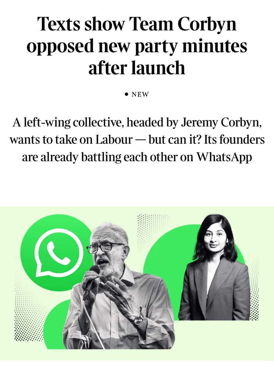 Imagine spending your weekend briefing The Times while there's a genocide, cost of living crisis, and the right to protest is being crushed...

Zarah did the right thing trying to speed-launch this: it's clear the people around Corbyn are more concerned with ego and power.