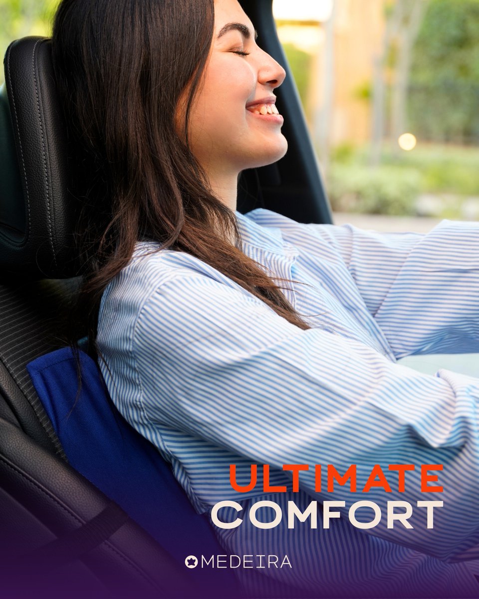 medeira2025's tweet image. Drive happy, sit easy.
Experience ultimate comfort wherever the road takes you. 💺
#Medeira #DriveInComfort #YourWellnessPartner