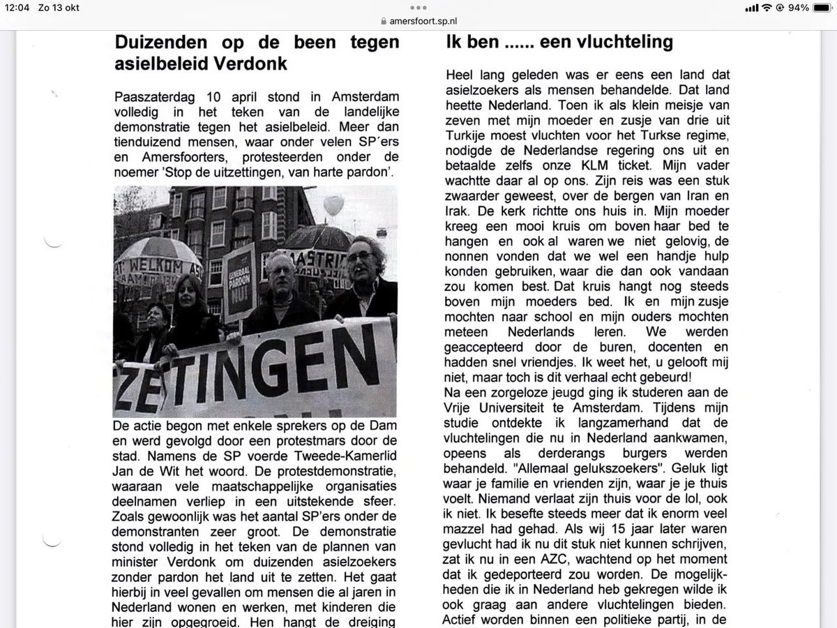Terphuis's tweet image. Is Dilan #yesilgöz geradicaliseerd? Lees dit en oordeel zelf. Zij schreef dit stuk eerder in het blad van SP waarvan ze toen lid was.
Dilan verliet SP, werd daarna lid van GL, verliet ook die partij en werd lid van PvdA. Bij geen van deze partijen kreeg ze een hoge functie. #VVD