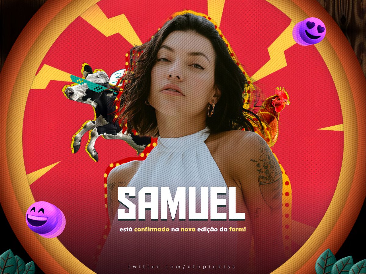 TheFarmRV's tweet photo. NOVO PEÃO | @utopiakiss está confirmado no #TheFarm7.

Samuel voltou aos realitys com tudo recentemente e agora entra pro nosso time. Com personalidade forte, não vai deixar nada passar batido!

#TeamSamuel 🧨 https://t.co/udwisRu6VV