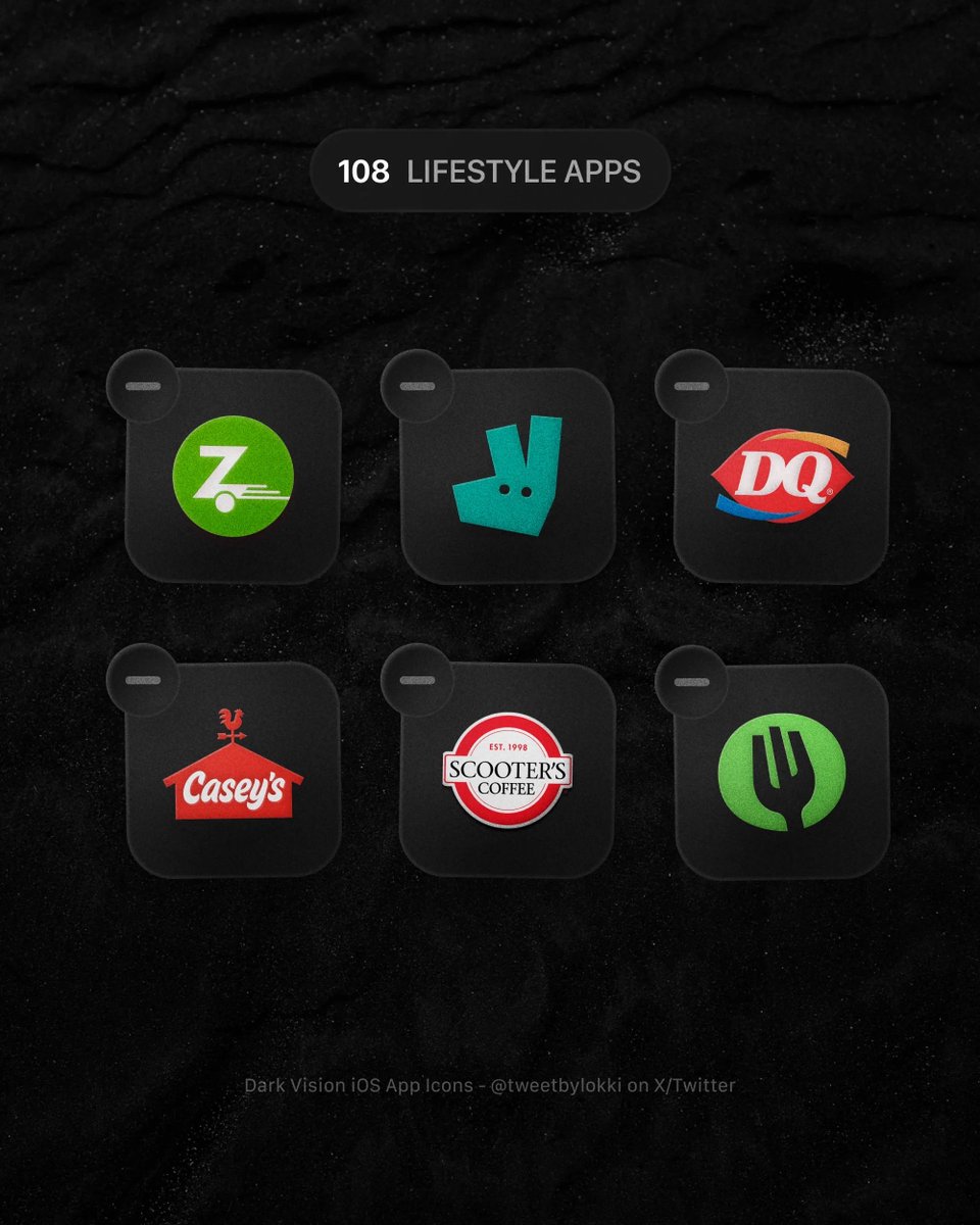 Hey there!  

I’ve just updated the Dark Vision collection with new Lifestyle icons.  

You can get the latest icons by redownloading the pack from your Gumroad library. Happy customizing!