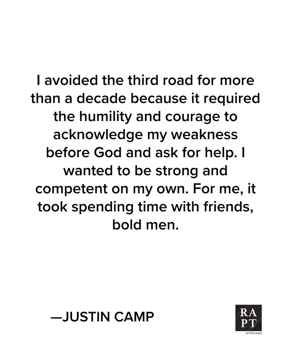"The roads we choose to walk determine the depth of relationships we will enjoy with God, our families and our friends for the rest of our lives — and how much peace, joy, excitement and significance we will enjoy over those years." -Justin Camp

raptinterviews.com/articles/the-r…