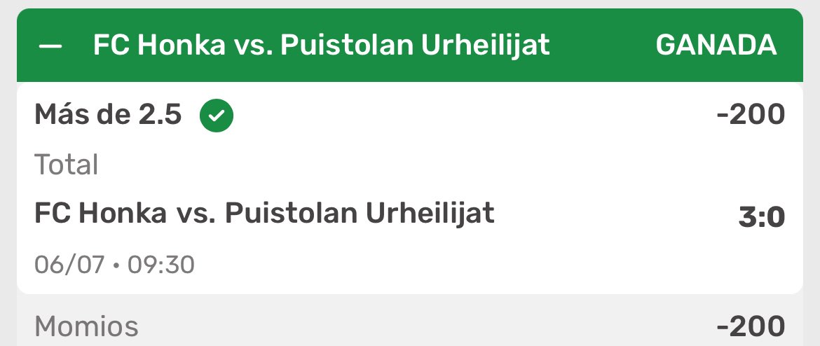 PlayersOvers (@tipsovers5) on Twitter photo ⚽️ PICK GANADO –
🧾 FC Honka vs Puistolan
💥 over 2.5 ✅
🧠 Cuota: -200
🔍
💰 Resultado: 3-0 (min 73)
📍¿Ya sigues a <a href="/tipsovers5/">Jacko Picks</a>? Cada pick con datos, sin humo.
#Futbol #ApuestasDeportivas #PicksDeFútbol #BTTS #TipsDeApuestas #JackoPicks ⚽️ PICK GANADO –
🧾 FC Honka vs Puistolan
💥 over 2.5 ✅
🧠 Cuota: -200
🔍
💰 Resultado: 3-0 (min 73)
📍¿Ya sigues a <a href="/tipsovers5/">Jacko Picks</a>? Cada pick con datos, sin humo.
#Futbol #ApuestasDeportivas #PicksDeFútbol #BTTS #TipsDeApuestas #JackoPicks