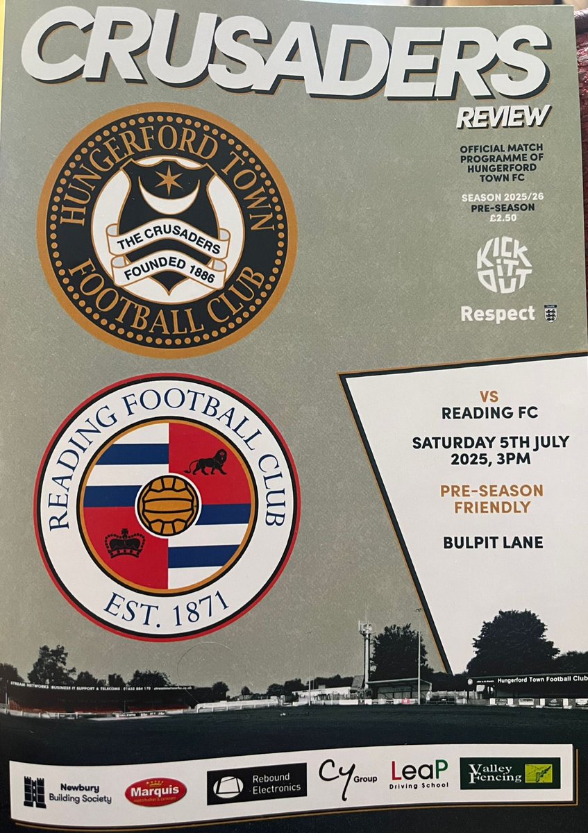 Hungerford Town FC (@hungerfordtown) on Twitter photo We want to give <a href="/FootiePrint/">FootiePrint ⚽️</a> a massive shout out for producing this fantastic programme for our friendly against <a href="/ReadingFC/">Reading FC</a> . I know there were a lot of happy people! We want to give <a href="/FootiePrint/">FootiePrint ⚽️</a> a massive shout out for producing this fantastic programme for our friendly against <a href="/ReadingFC/">Reading FC</a> . I know there were a lot of happy people!