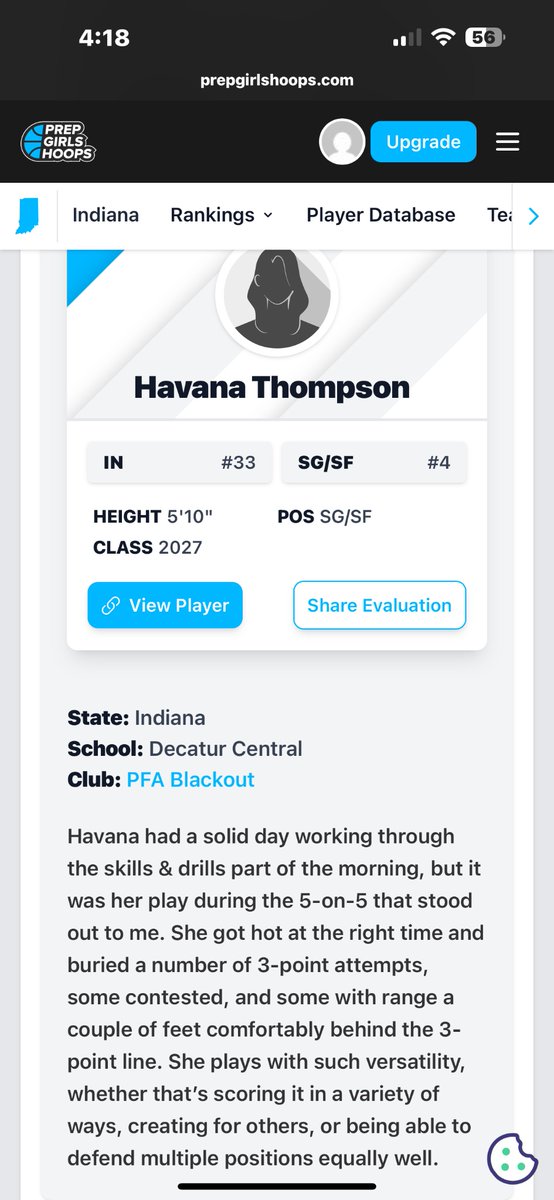 havana (@havana_rae) on Twitter photo Thank you <a href="/PGHIndiana/">Prep Girls Hoops Indiana</a> for the write up last week at the prospect camp last week !! Thank you <a href="/PGHIndiana/">Prep Girls Hoops Indiana</a> for the write up last week at the prospect camp last week !!