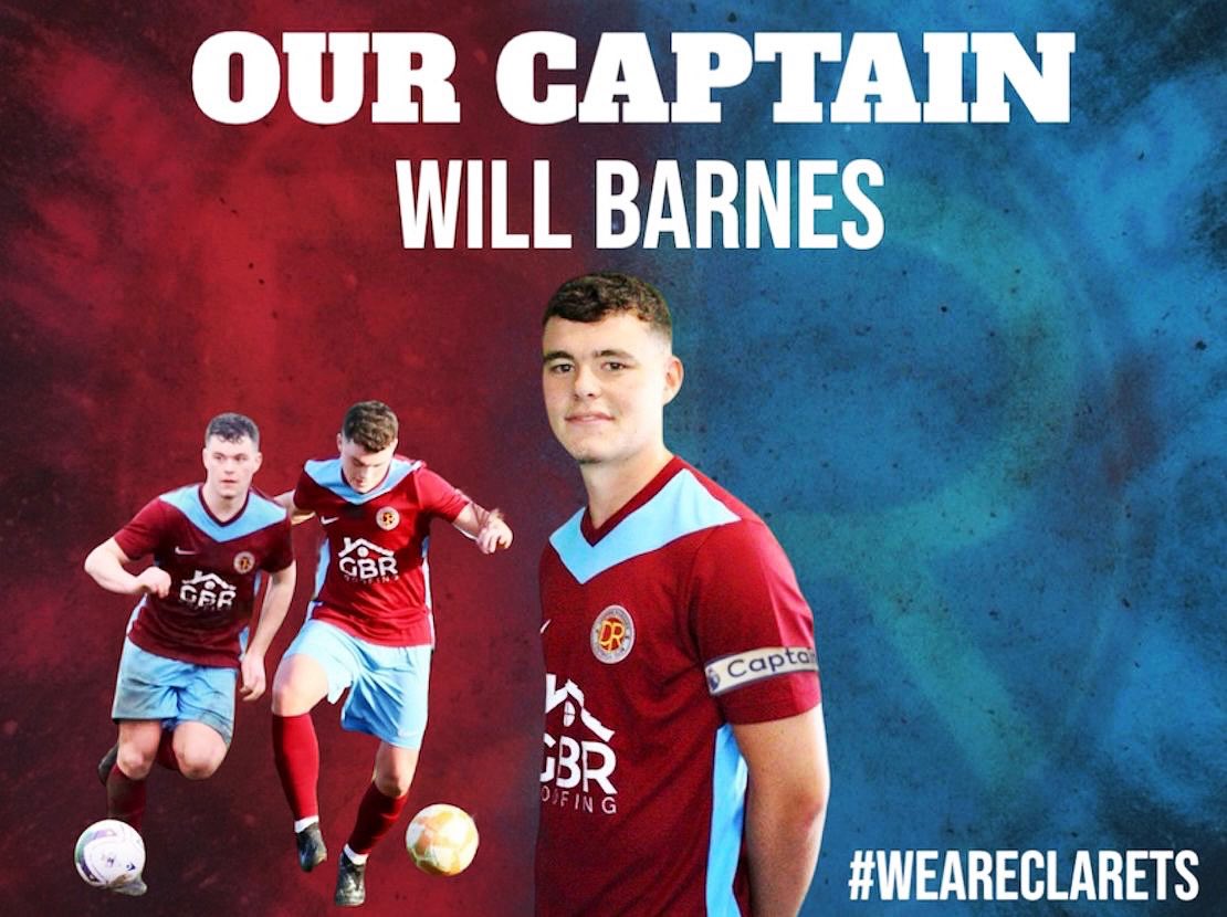 DeepingRangers's tweet photo. We are pleased to announce that Will Barnes will captain Rangers for the upcoming 2025/26 season! 

With his leadership, dedication, and desire to win, we are confident that Will, will inspire the team to achieve great things. #WeAreClarets @spaldingsport @NonLeagueCrowd @utdcos https://t.co/PbNyxJatRL