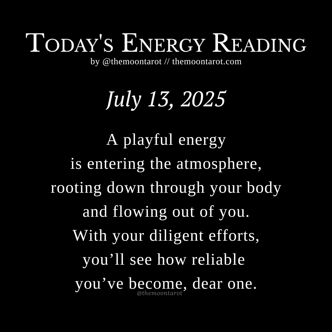 themoontarot_'s tweet image. Today&apos;s Energy Reading: July 13, 2025