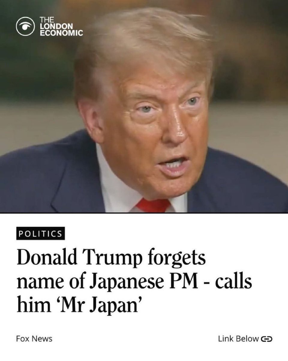 Trump brands Japanese PM ‘Mr Japan’ after forgetting his name.