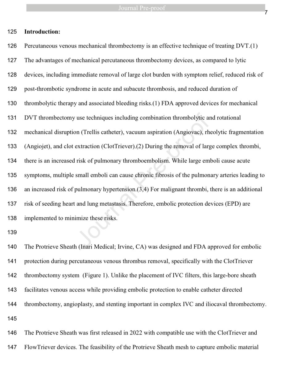 CHICKVIR's tweet image. Use of the Protrieve Sheath during large-bore venous thrombectomy resulted in favorable technical and clinical outcomes without adverse events or clinically significant thromboembolic events.
sciencedirect.com/science/articl…
@avsgjournal @CVIR_Journal @cvirendo @JVIRmedia @InariMedical
