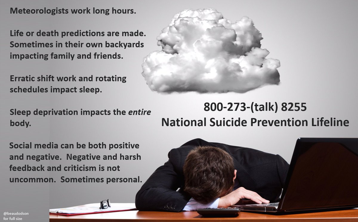 BeauDodson's tweet photo. #NOAA #NWS #Flood #NWSWPC #FlashFlood Now is a good time to remind everyone that high-impact/high-casualty weather events impact meteorologists in different ways. Many feel personally responsible when lives are lost. Support one another. Show compassion. https://t.co/2GLh9WzXZT
