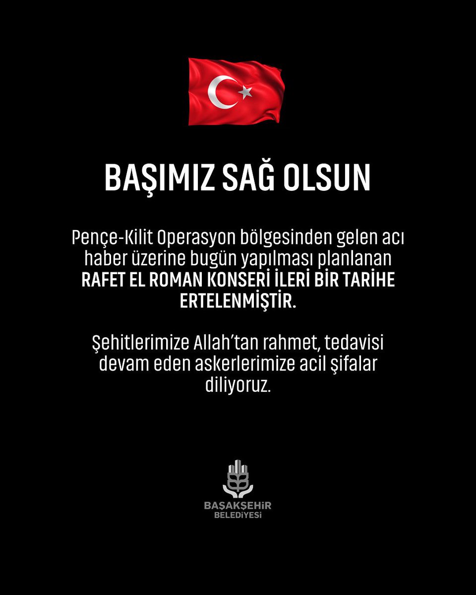 📣 DUYURU 📣 

 Başımız sağ olsun. 🇹🇷