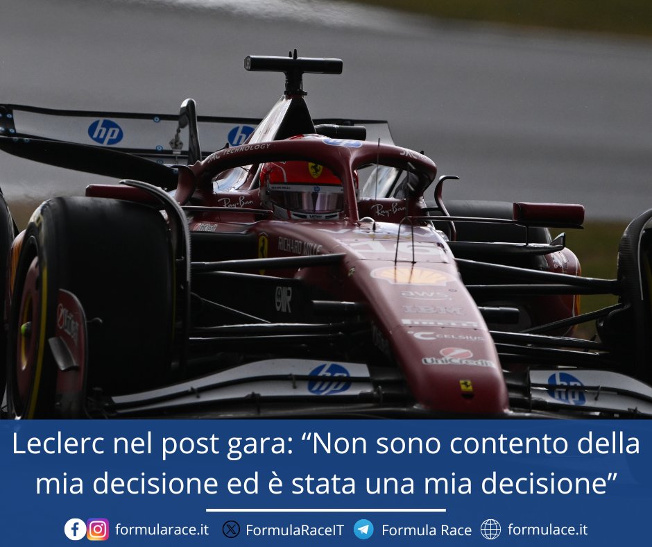FormulaRaceIT's tweet photo. Il pilota della #Ferrari, Charles Leclerc, fa mea culpa al termine del #BritishGP prendendosi la colpa di quanto visto in gara, conclusa in quattordicesima posizione.

🎙 "Non sono contento della mia decisione ed è stata una mia decisione..."

🌐 https://t.co/j1QIBEpixb 

#F1 https://t.co/AqDxKgZNnM