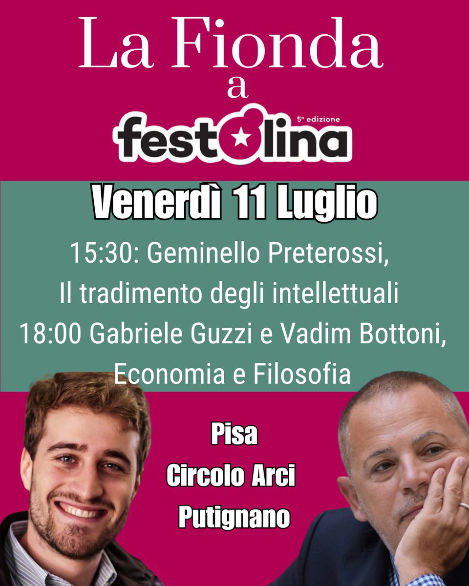 RivistaLaFionda's tweet image. LA FIONDA A FEST8LINA
😉 Fra il 9-13 luglio saremo presenti alla festa di @ottolinatv a Putignano (Pisa) (qui👉 maps.app.goo.gl/4b62grxsYfZZFg… ) in alcuni incontri.
📚 Sarà presente un banchino su cui potrete trovare anche l'ultimo numero cartaceo Noi e l'America - Atlantisti ed…