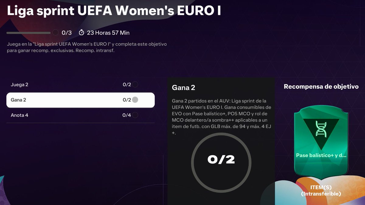 El Contenido Diario Adicional para Hoy es:

🔹Elección Icono 93+
🔹EVO MCO + Roles++: 88, 89 + IF o TOTS
🔹EVO Pase Balístico+ y MCO: Máximo 94 y 4 PS+
🔹EVO Pasó Veloz+ y Pase Espacio+: Máximo 94 y 4 PS+
🔹EVO La Reina por 75K: Máximo 93 y MCO