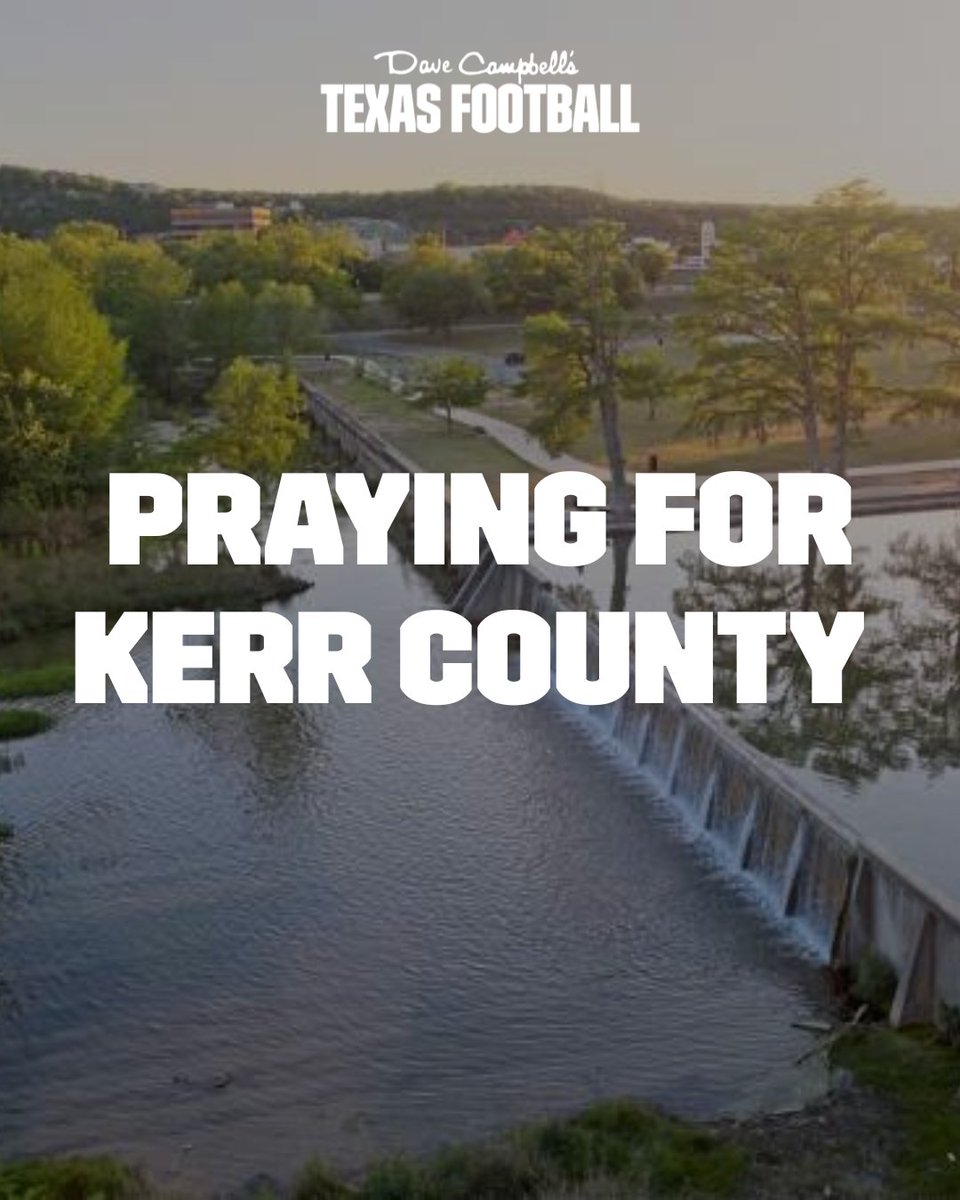 Texans Help Texans. Join Us.

Flooding has devastated parts of our state, and our neighbors need help. Dave Campbell’s Texas Football is donating to support relief efforts and encouraging our community to do the same.

If you’re able, consider giving to Kerr County Flood Relief