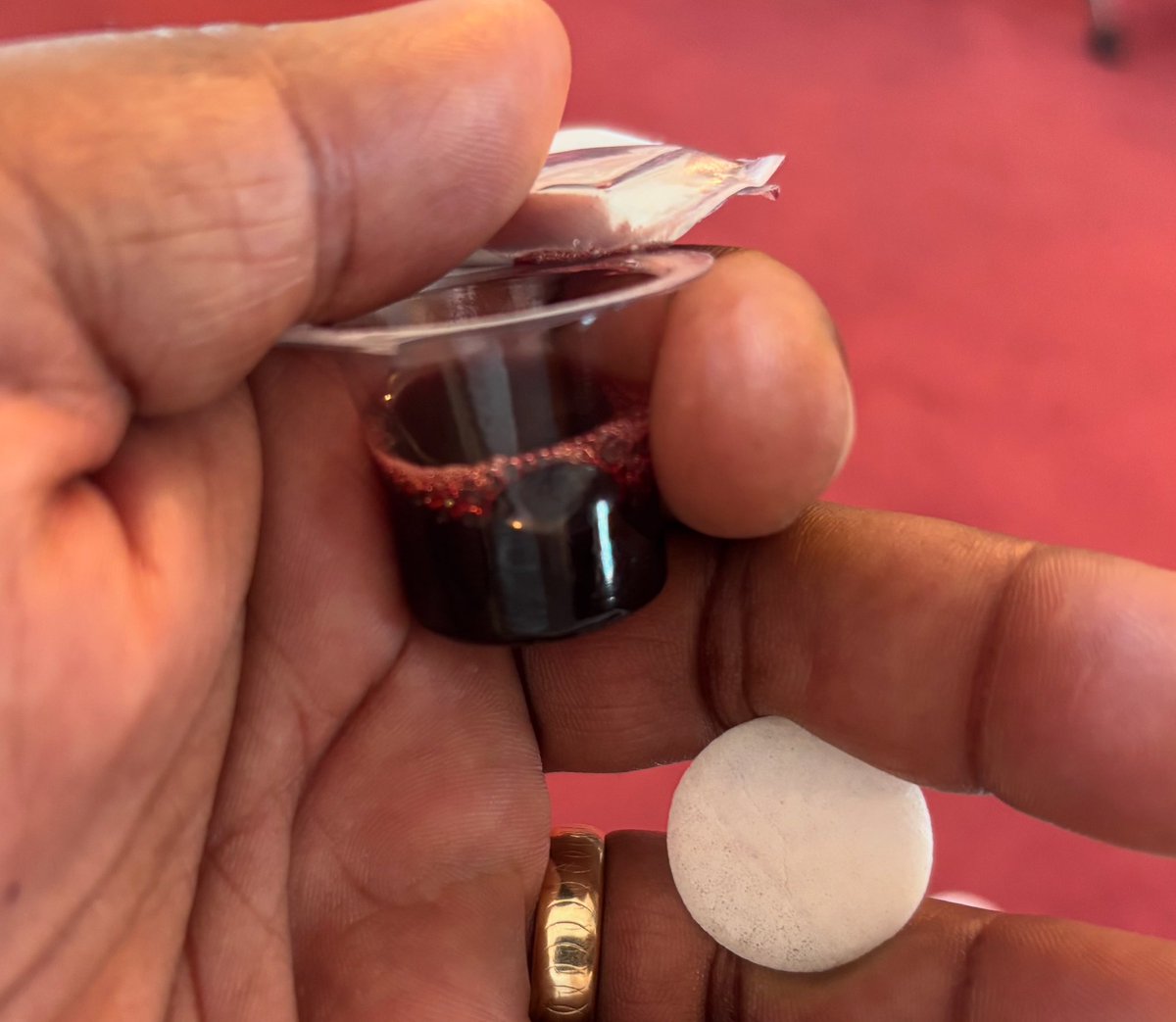 My current situation, 

Wifey and I are enjoying 1st Sunday Service at First Mt. Zion Missionary Baptist Church ⛪️ 

Pastor Wallace Elliott 

“I know it was the Blood” 🩸 

Newthd62.com