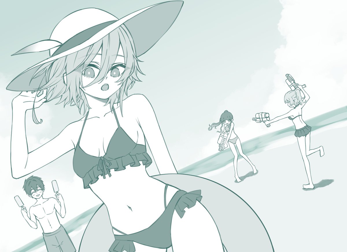 jjum_pP's tweet image. Summer sketch.