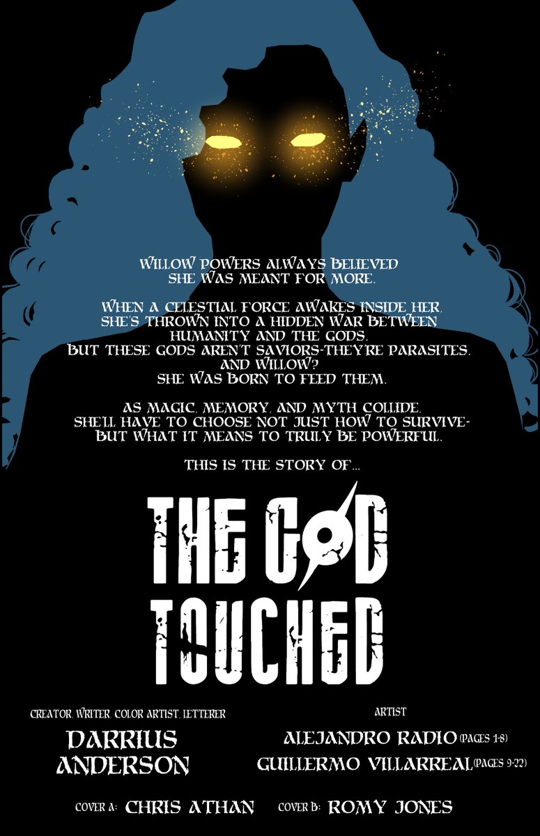 CertifiedFool_'s tweet image. So today is my birthday and I challenged myself to finish my first comic issue as a gift this year.
And… it’s here! THE GOD TOUCHED #1 is officially live and available to read for FREE! 22 pages of story with a few extra goodies at the end. 🚨🎁🎊 #indiecomics (🧵)