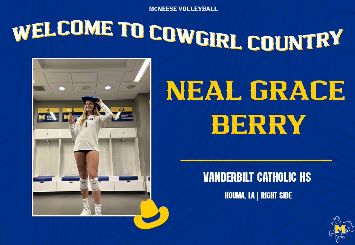 McNeeseVball's tweet image. Welcome to Cowgirl Country, Neal Grace Berry! 🤠✨

#GeauxPokes