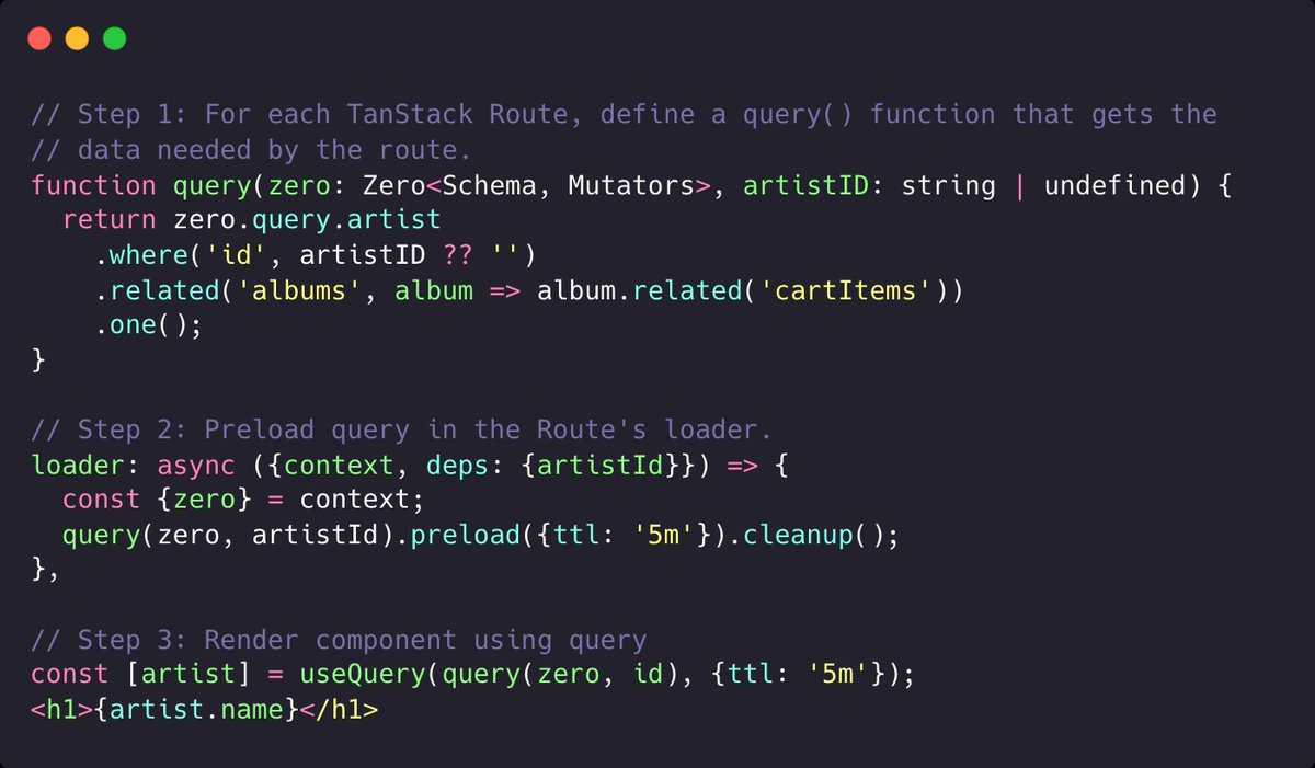 aboodman's tweet photo. Introducing ztunes, a brand new Zero starter built on @tan_stack, @DrizzleORM,and  @better_auth.

Featuring:

- Instant (0ms) navigation, mutations, and search
- Significant dataset (100k artists from 1990's)
- Personalization
- < 1s LCP
- Super elegant TanStack integration
- Easy deployment to @flydotio 

Much more detail to share next week! But for now, check the live demo and GitHub in reply ↩️
