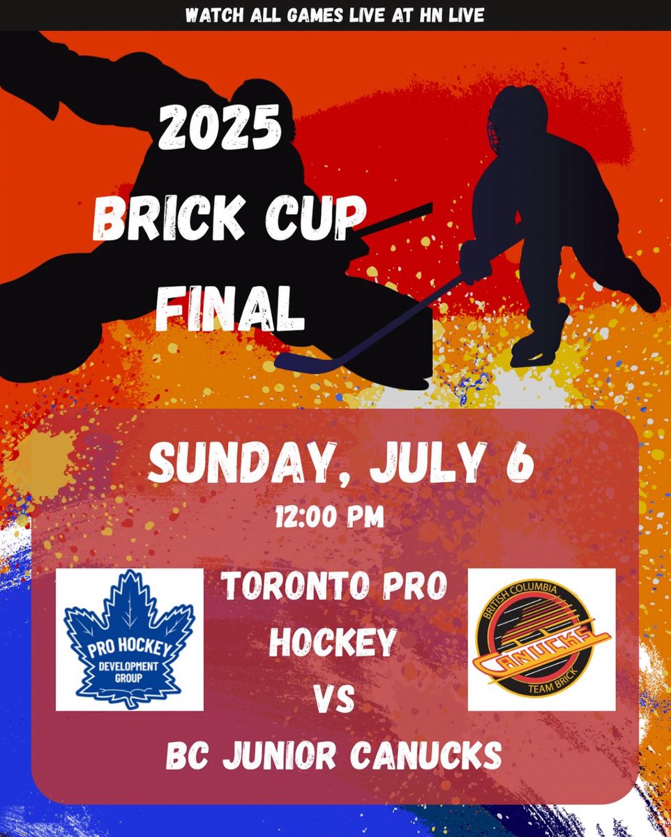brickhockey's tweet image. THE 2025 BRICK INVITATIONAL FINALS ARE ON IN 30 MINUTES!
TURN ON OUR POST NOTIFICATIONS TO GET LIVE UPDATES! OR WATCH IT LIVE ON HN LIVE! 🔔 #BrickHockey