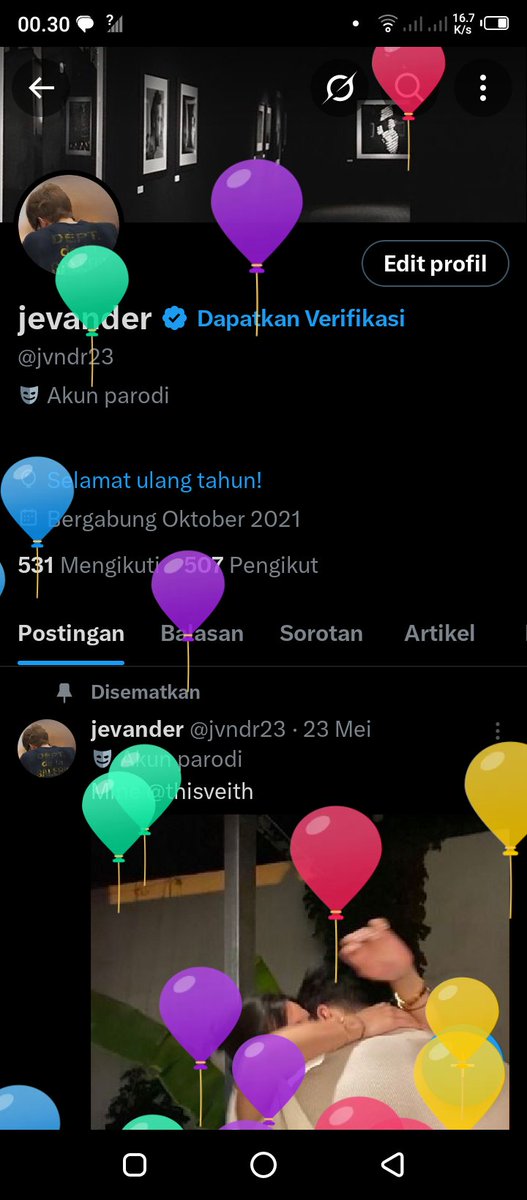 Selamat bertambah umur bro