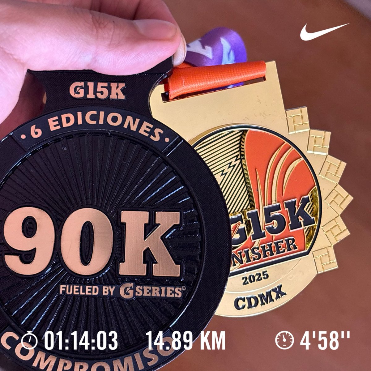 Buen tiempo, buena ruta aunque falto correr por el lago y falto playera de finisher #g15k