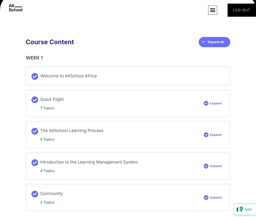 olalekan_ali's tweet image. Just wrapped up my first official week at AltSchool – School of Engineering

It’s been an exciting start:
✅ Onboarding into the official community
✅ Watching recorded content on the LMS
✅ Capped it off with a live class on Friday!
#AltSchoolAfrica #BackendEngineering