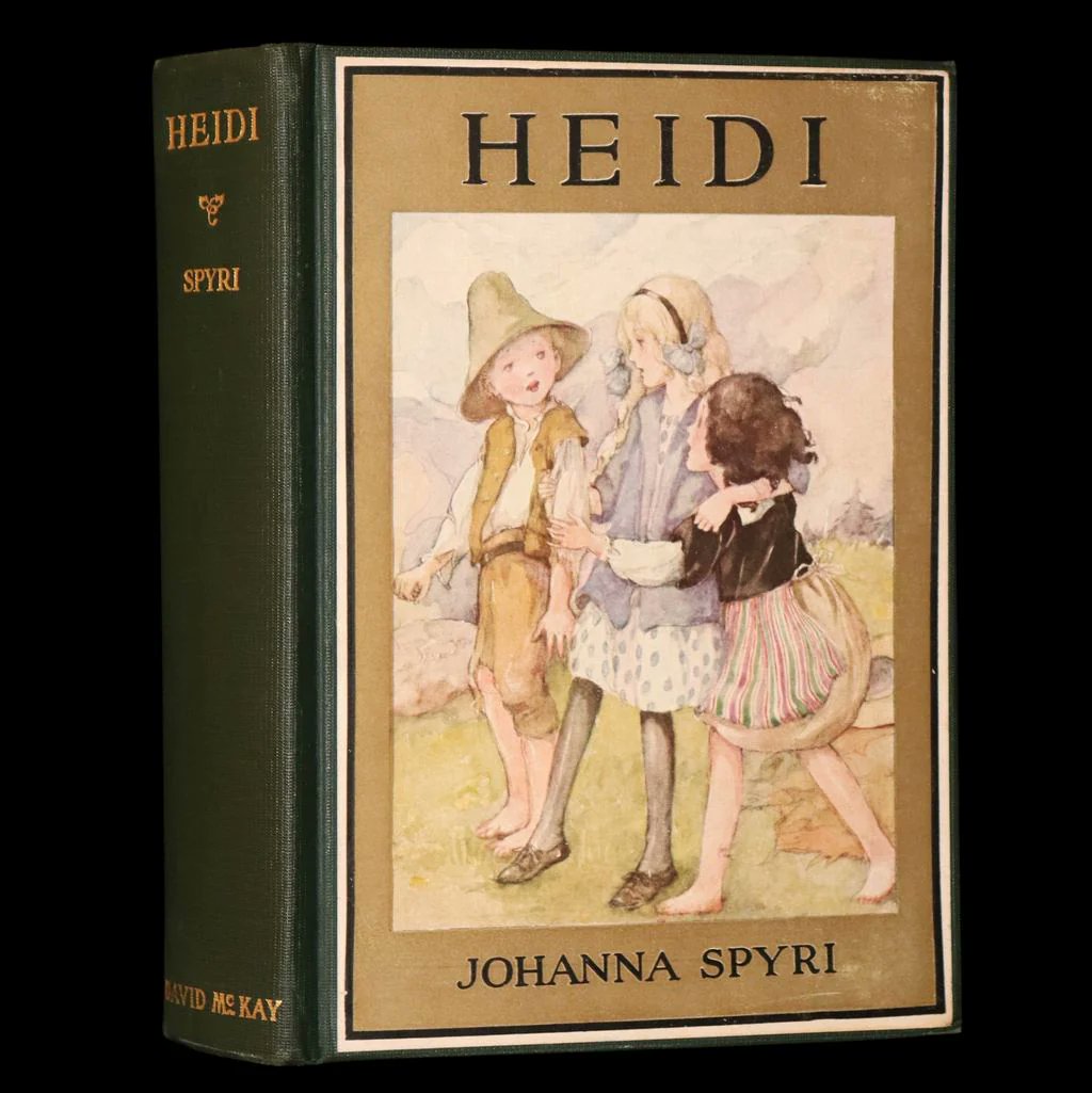 Find solace in the mountains with Heidi, presented here in the 1923 first edition illustrated by Anne Anderson.
mflibra.com/products/1923-…
Anderson’s graceful artwork echoes the spirit of the Alps, capturing the warmth, wonder, and quiet strength at the heart of this timeless story.
