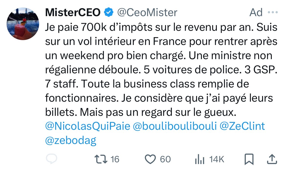 Sérieux mais qui paye pour promouvoir ce genre de tweet ?

Quel est le but ? C’est comme pleurer dans un mégaphone…