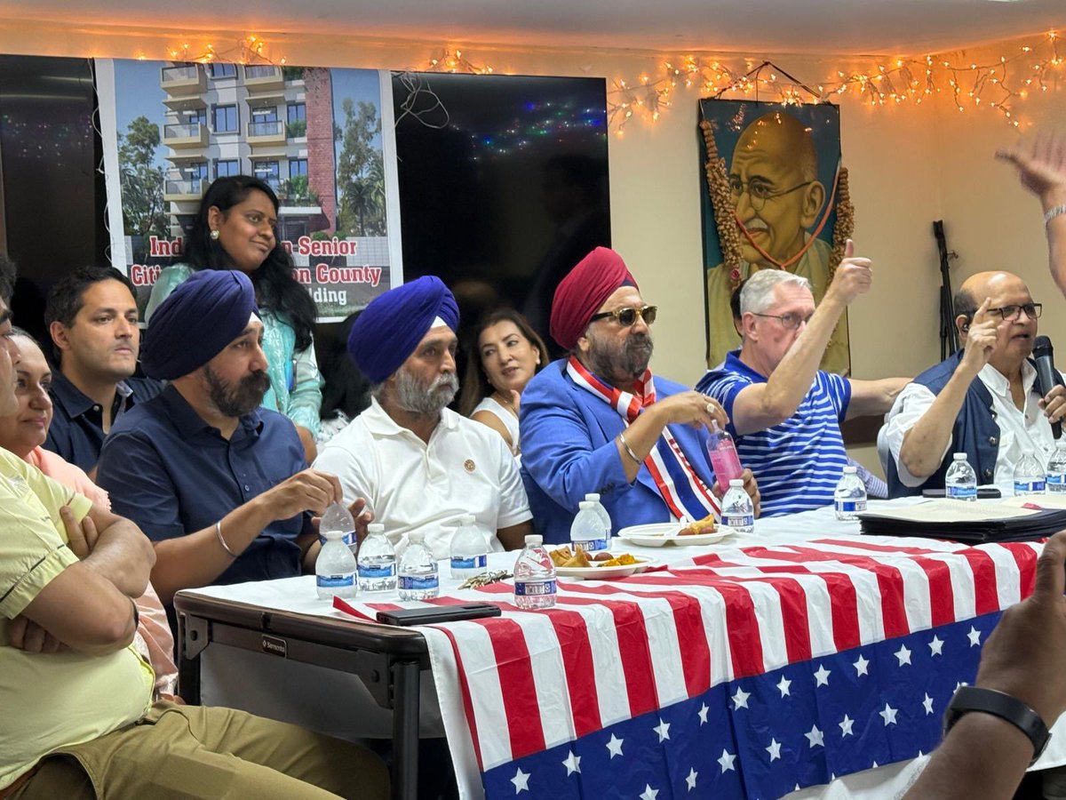 Really enjoyed the 4th of July weekend celebration at the Indo-American Senior Citizens’ Association of Hudson County &amp; appreciated the warm and loving reception from the community. Thank you to Chairman Jatinder Bakshi &amp; the Trustees for hosting a wonderful event, joined by our