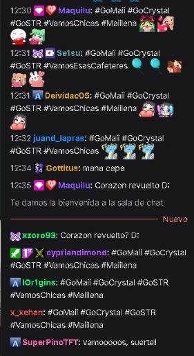 _STR_Nova_'s tweet photo. Que bonito verlos apoyando a @_crystalena_ y @Monti_Ailu_x tantos en sus streams como en la transmisión oficial del TFT_ras
#GoMaii #GoCrystal #GoSTR #VamosChicas https://t.co/haP8x0KgXa