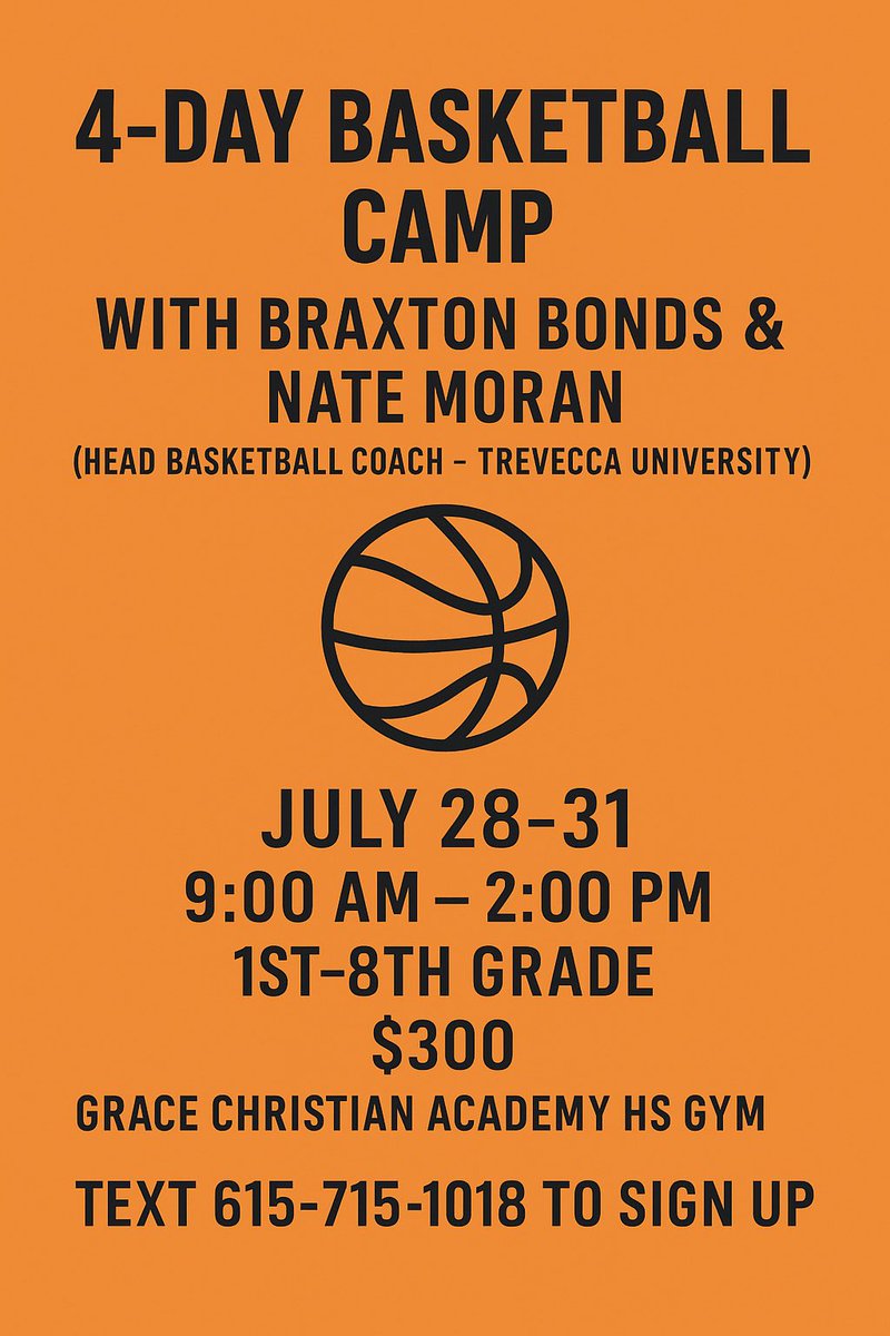 Cohen Stammen (@cohenstammen) on Twitter photo Excited to help Coach Nate and Coach Bonds work their camp coming up at the end of July! Great opportunity for younger hoopers and it’s not too late to sign up.
<a href="/tssaastarz/">tssaastarz</a> <a href="/PrepHoopsTN/">Prep Hoops Tennessee</a> <a href="/KevinMoses38/">Kevin Moses LLC</a> <a href="/TNUmBasketball/">Trevecca Basketball</a> <a href="/CoachNateMoran/">Nathan Moran</a> <a href="/scorejammer/">Score Jammer</a> <a href="/EliteHSscouting/">ELITE High School Scouting</a> <a href="/PrepHoops/">Prep Hoops 🏀</a> Excited to help Coach Nate and Coach Bonds work their camp coming up at the end of July! Great opportunity for younger hoopers and it’s not too late to sign up.
<a href="/tssaastarz/">tssaastarz</a> <a href="/PrepHoopsTN/">Prep Hoops Tennessee</a> <a href="/KevinMoses38/">Kevin Moses LLC</a> <a href="/TNUmBasketball/">Trevecca Basketball</a> <a href="/CoachNateMoran/">Nathan Moran</a> <a href="/scorejammer/">Score Jammer</a> <a href="/EliteHSscouting/">ELITE High School Scouting</a> <a href="/PrepHoops/">Prep Hoops 🏀</a>
