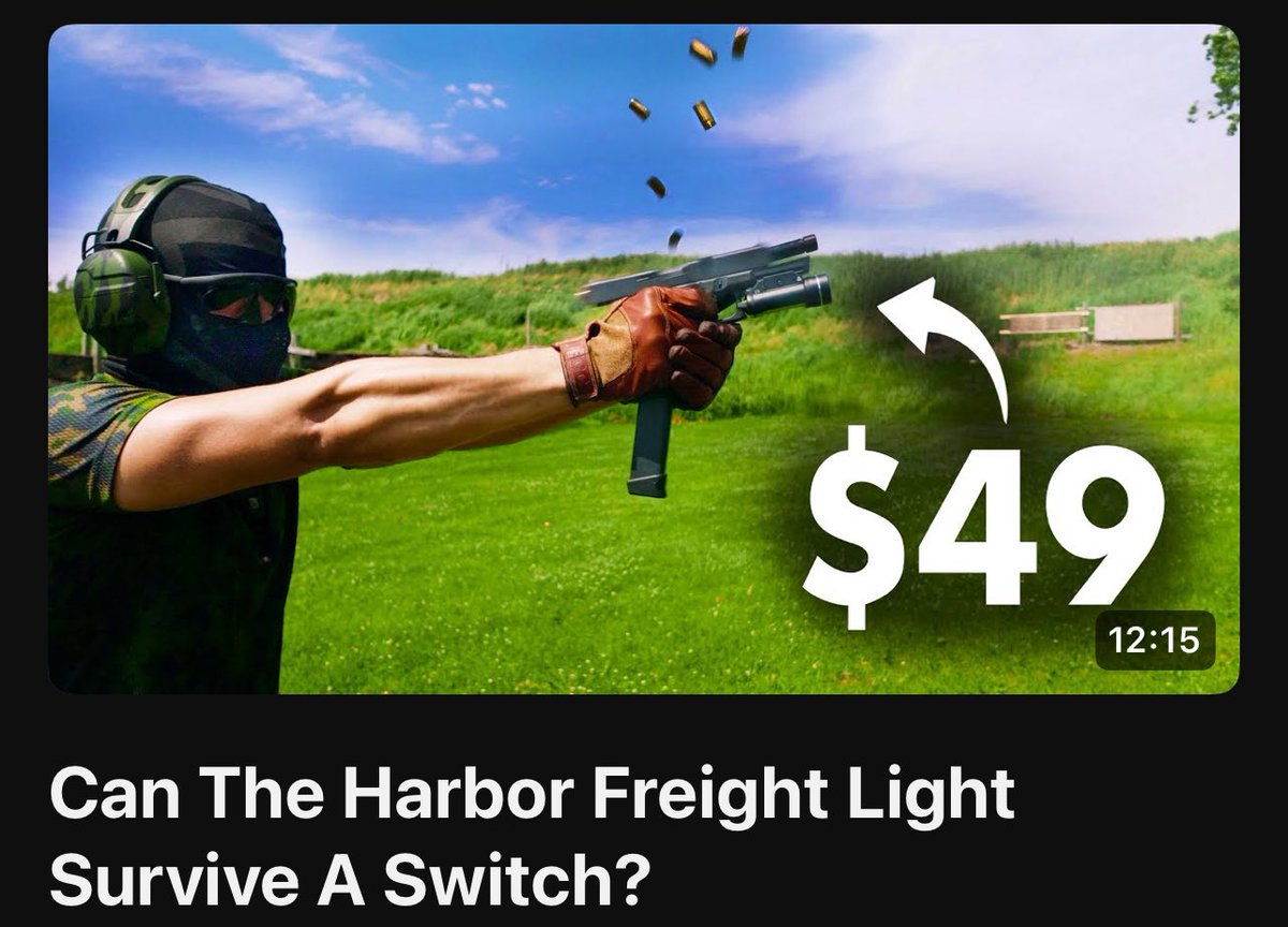 Glock 17 with switch vs. Harbor Freight light