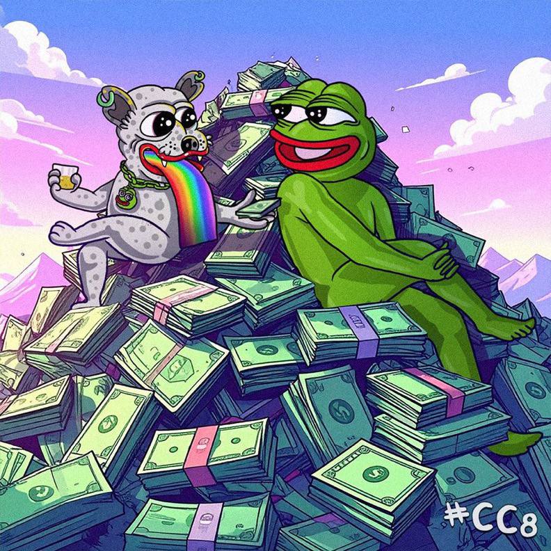Gocrypt_f's tweet photo. @ogrichfrog $Pepe's dog $zeus https://t.co/tg8d77BSGe