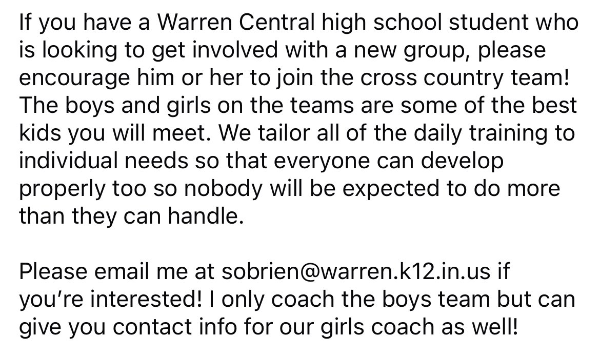 Read below! <a href="/WarriorNation_1/">WCHS Athletic Dept</a>