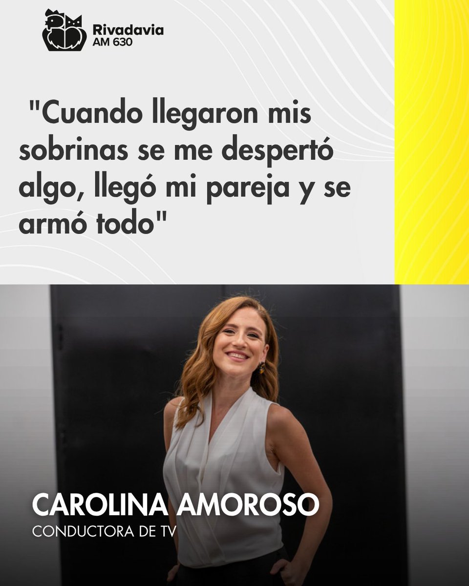 Radio Rivadavia (@rivadavia630) on Twitter photo 📌 Carolina Amoroso, dialogó con <a href="/pablomontagna/">Pablo Montagna</a> y equipo en #pasamontagna.
👉 Agregó: "Mi sentido para vivir es que la gente sepa que las cosas pasan", también comentó que tiene "una lista enorme de cosas y coberturas" que desea hacer.
🗣️A su vez, expresó: "Hay que mantener el 📌 Carolina Amoroso, dialogó con <a href="/pablomontagna/">Pablo Montagna</a> y equipo en #pasamontagna.
👉 Agregó: "Mi sentido para vivir es que la gente sepa que las cosas pasan", también comentó que tiene "una lista enorme de cosas y coberturas" que desea hacer.
🗣️A su vez, expresó: "Hay que mantener el
