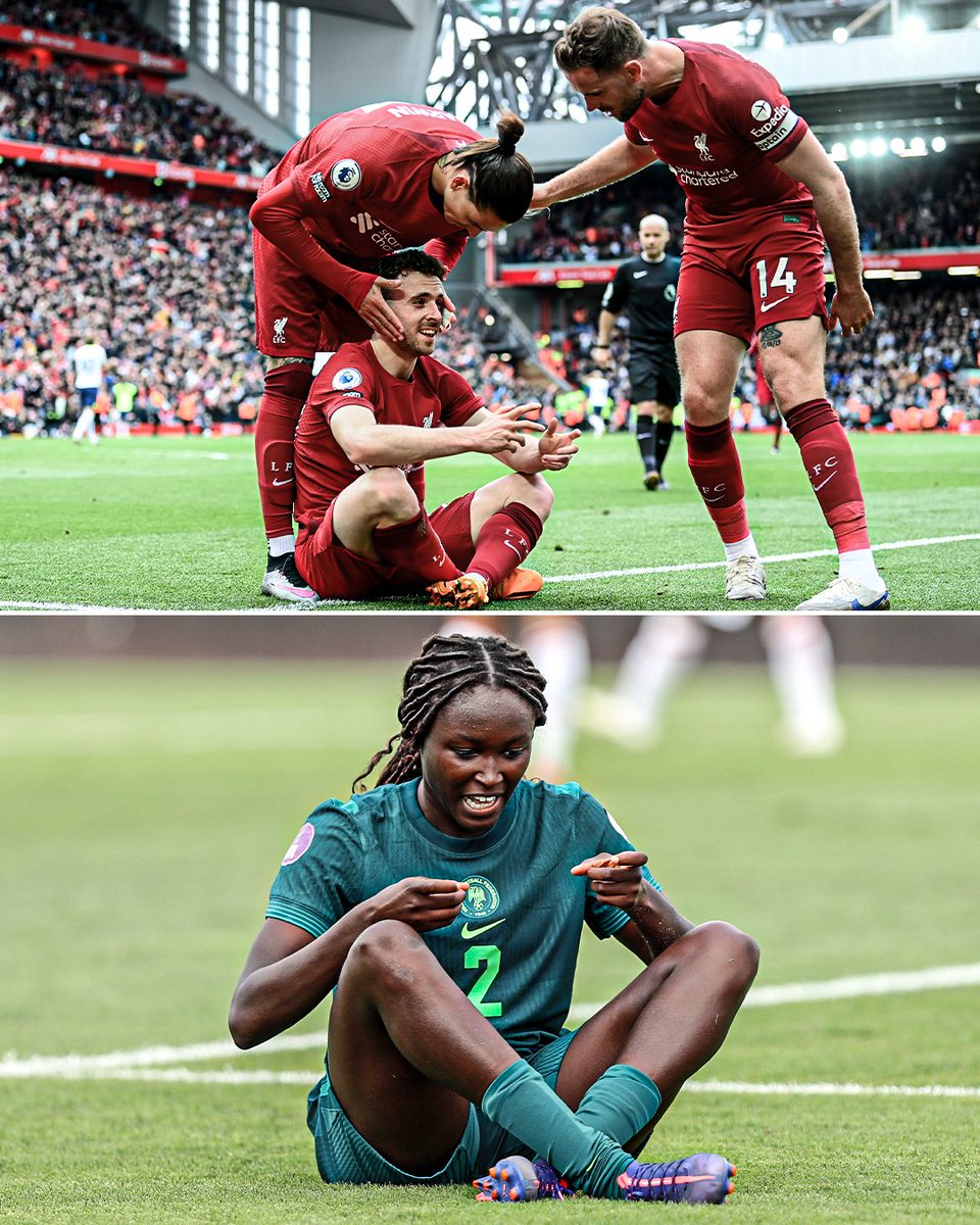 ESPN Africa (@espnafrica) on Twitter photo Nigeria's Rinsola Babajide hit Diogo Jota's celebration after scoring her first ever WAFCON goal 💚
(📸 <a href="/CAFwomen/">CAF Women’s Football</a>) Nigeria's Rinsola Babajide hit Diogo Jota's celebration after scoring her first ever WAFCON goal 💚
(📸 <a href="/CAFwomen/">CAF Women’s Football</a>)