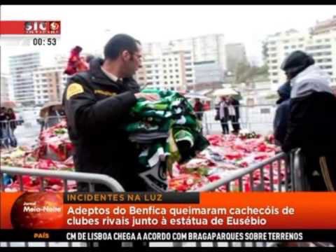 Lembrei-me de quando o Eusébio morreu, a direção do Benfica mandou retirar os cachecóis do Sporting, depositados em homenagem por adeptos Sportinguistas, por medo da reação dos próprios benfiquistas. Mas hey, nós é que somos os antis.