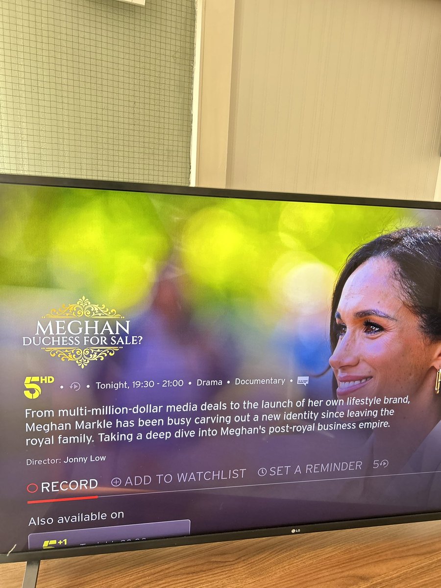 You know, Channel 5, it is looking like a anti- Meghan Sussex campaign, with all these “documentaries” that you churn out…