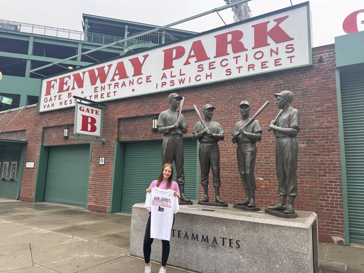 Allie representing BJ Softball at Maine University, Stephen Spielberg’s House, and Fenway Park. 
Where will BJ Softball show up next?
